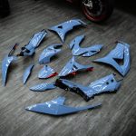 Honda Winner dán đổi màu xanh bóng