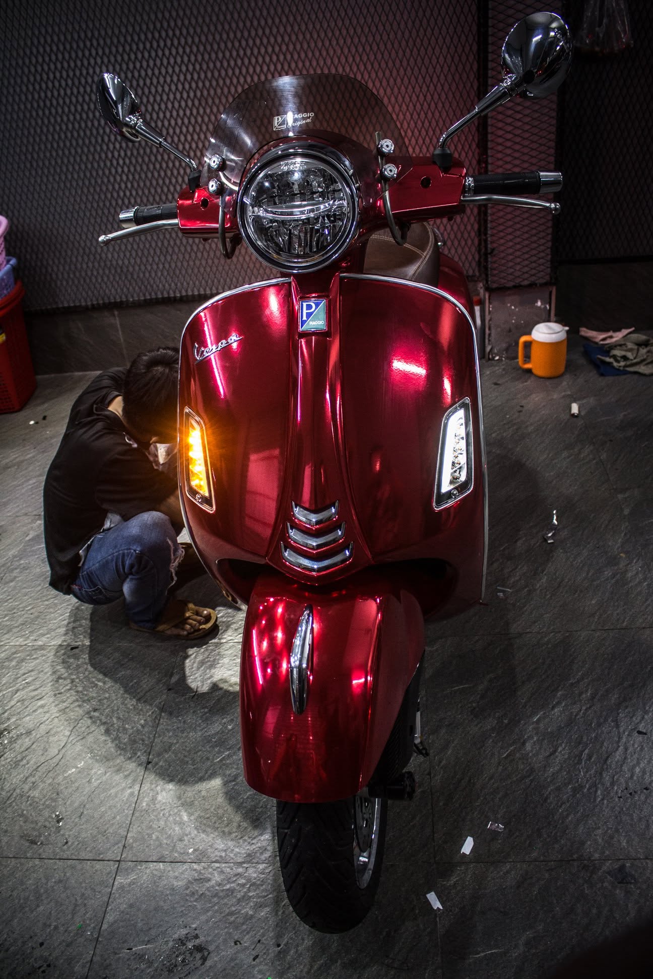 Vespa đỏ chrome Vespa đỏ chrome - Ảnh 1
